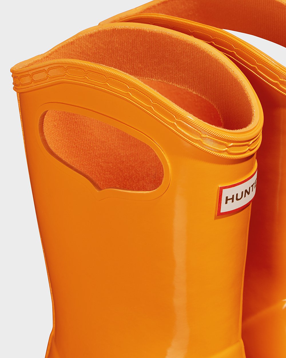 Galochas Hunter Criança Laranja - Original First Classic Grab Handle Gloss - 48BURQELW